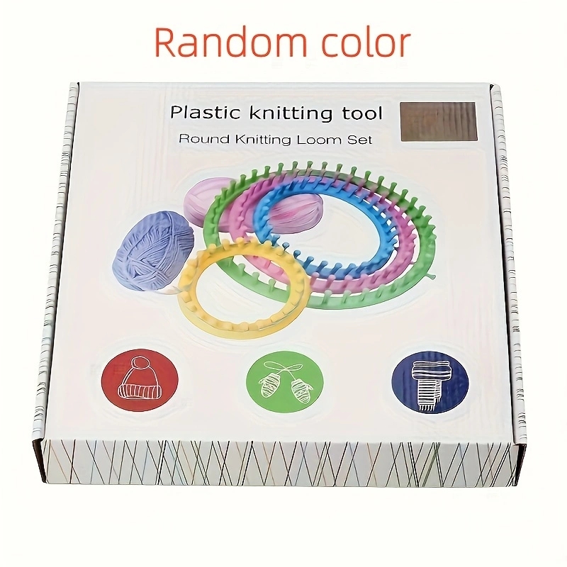 Pom Pom Maker Tool - 4 Size Round Plastic Scarf Knitting