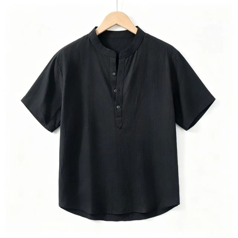 Embellish Knit - Summer Thin Short-sleeved Shirts Men Japanese