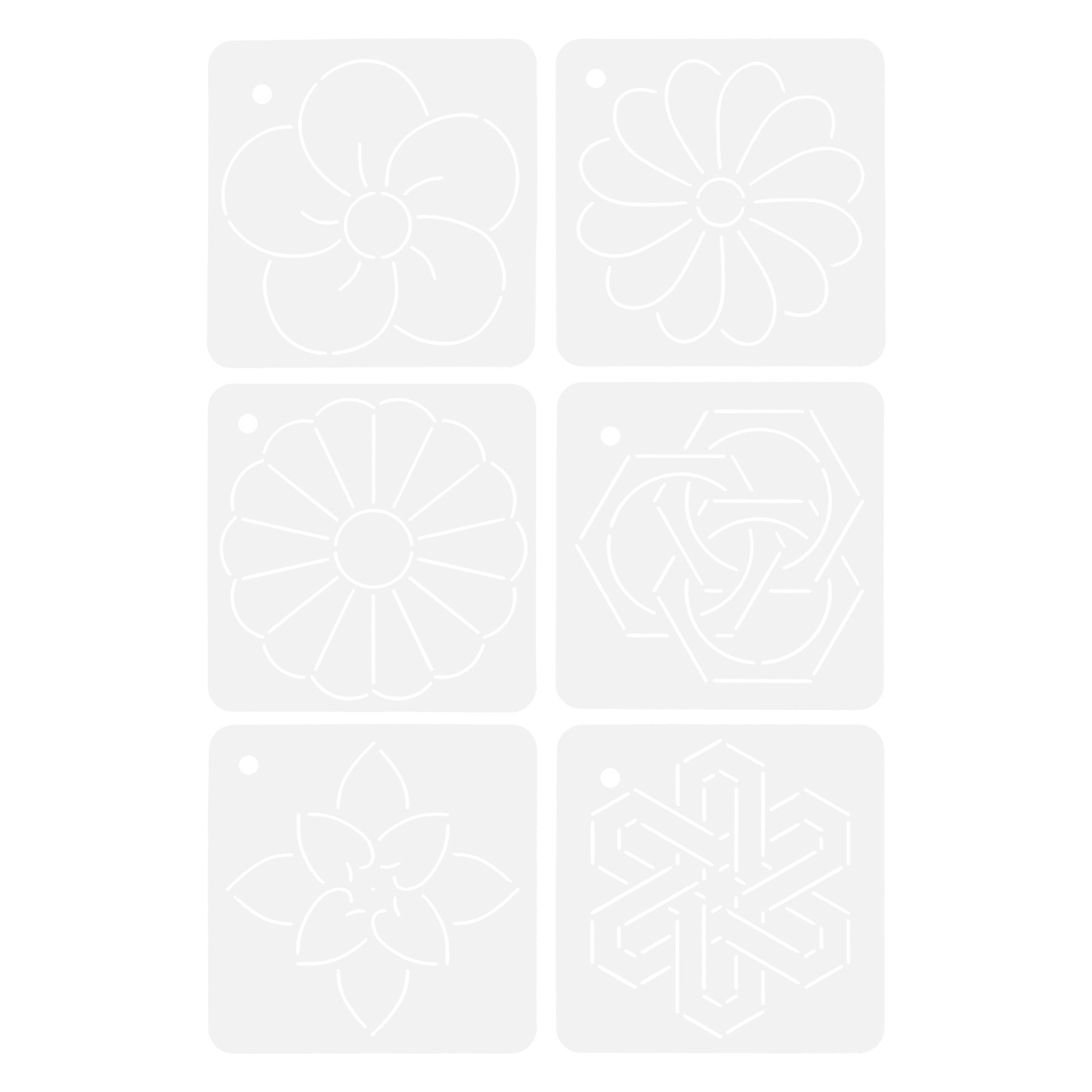 Embroidery Craft - 6Pcs Quilting Templates Acrylic Sewing Ruler