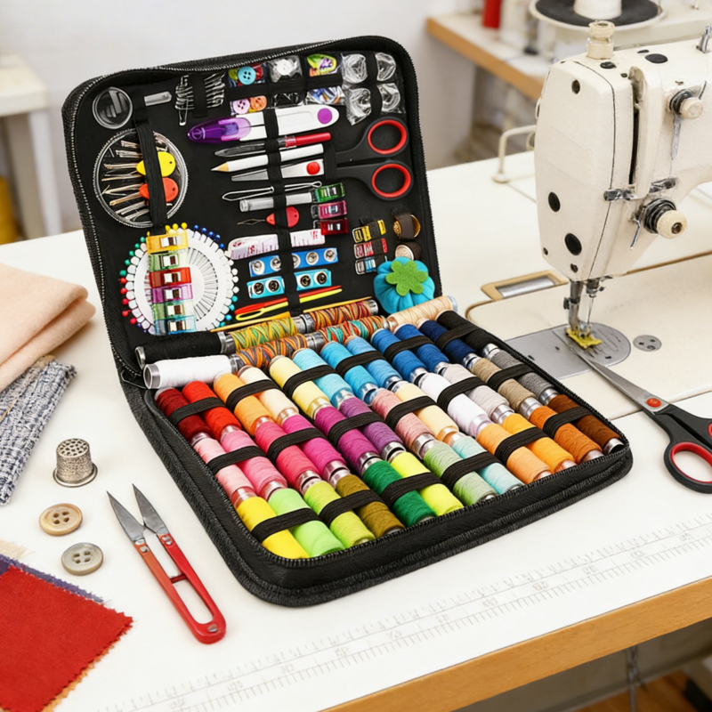 Craft Embellishment Storage - Large capacity portable sewing kit, sewing