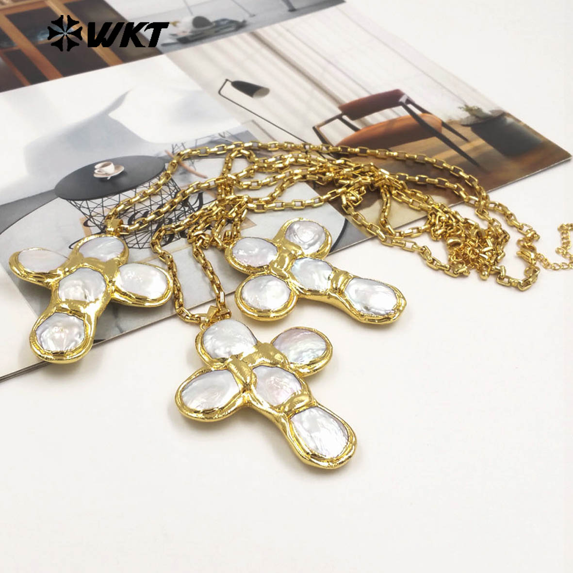 Pearl Trim Chain - WT-JN349 Newest Design Natural Freshwater Pearl