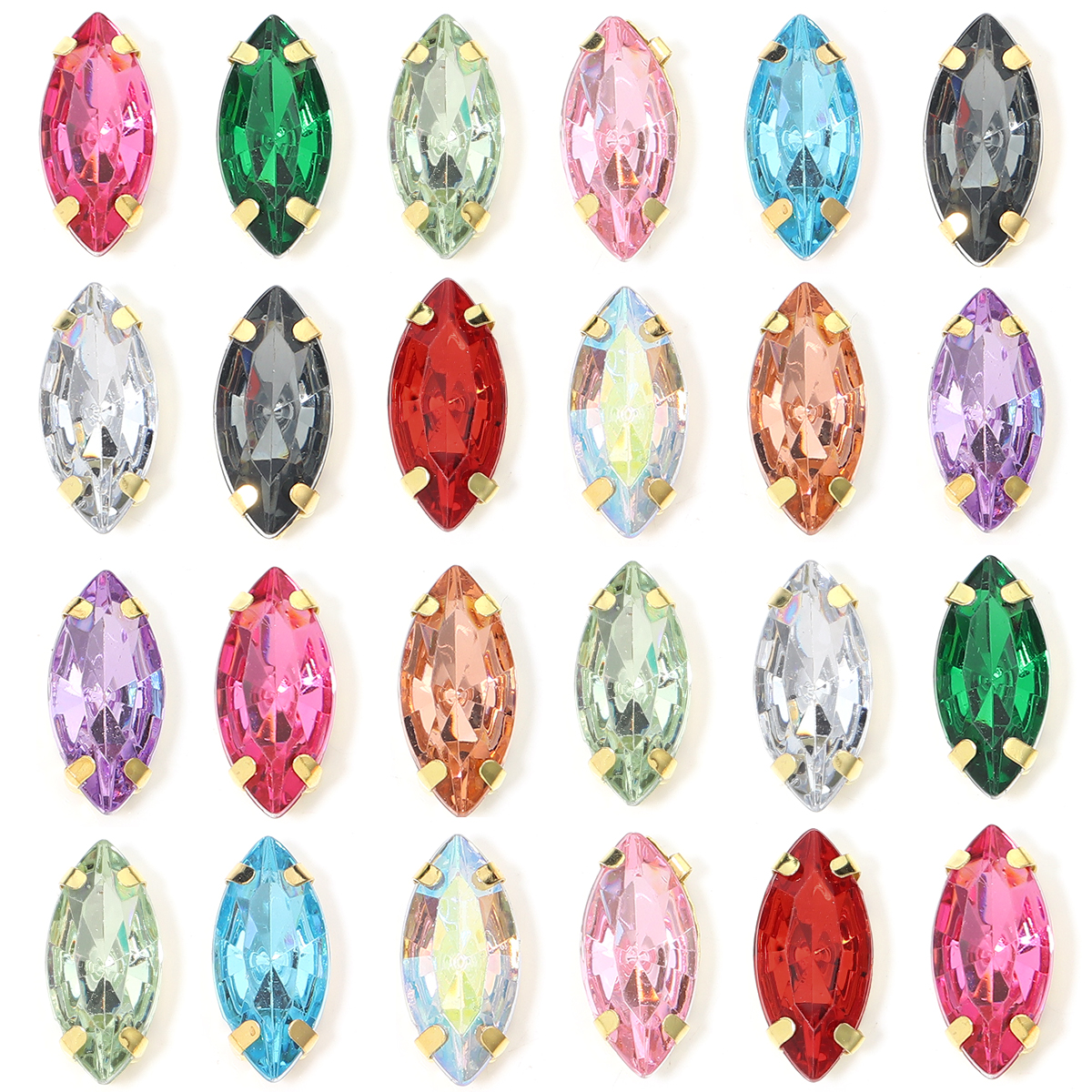 50pcs Horse Eye Shape Stainles – Sew On Rhinestone recenzja i cena