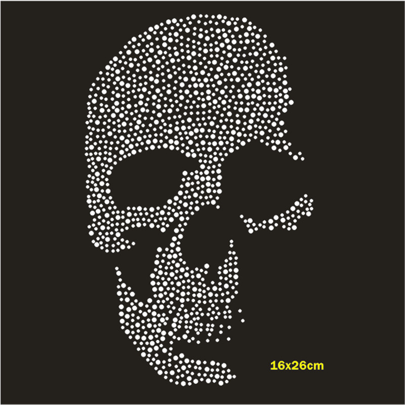 Skull Hotfix Strass Motif Cust – Hotfix Rhinestone Sheet recenzja i cena