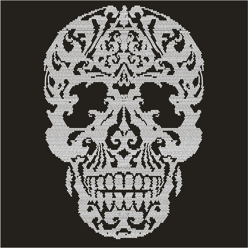 Skull Hotfix Strass Motif Cust – Hotfix Rhinestone Sheet recenzja i cena