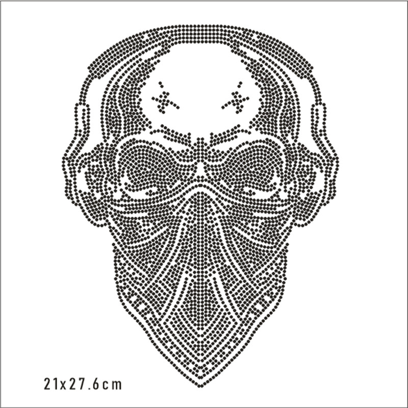 Skull Hotfix Strass Motif Cust – Hotfix Rhinestone Sheet recenzja i cena