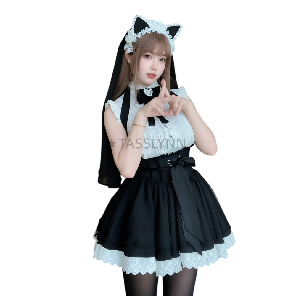 Cat Ear Nun Maid Dress Women's – Embellish Knit recenzja i cena