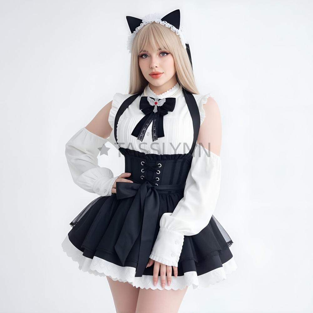 Cat Ear Nun Maid Dress Women's – Embellish Knit recenzja i cena