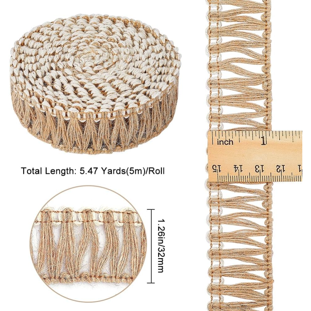 5 Meters Burlap Fringe Tassel  – Fringe Ribbon Sewing recenzja i cena