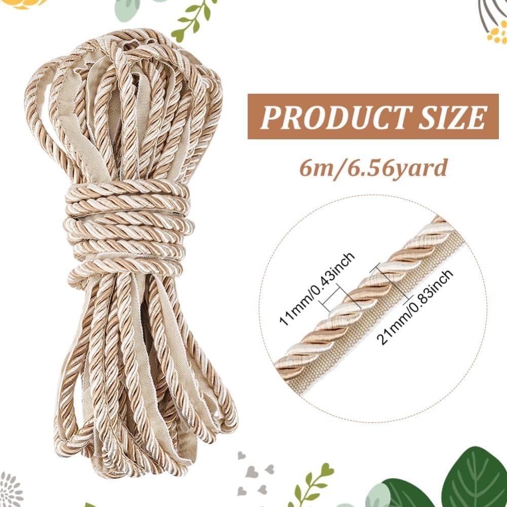 6M Polyester Twisted Lip Cord  – Cord Trim Twisted recenzja i cena