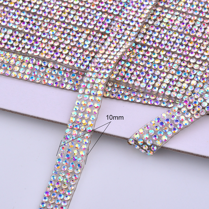 JUNAO 5Yard Crystal AB Rhinest – Crystal Mesh Fabric recenzja i cena