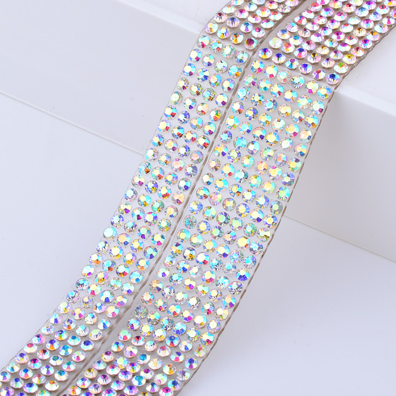 JUNAO 5Yard Crystal AB Rhinest – Crystal Mesh Fabric recenzja i cena