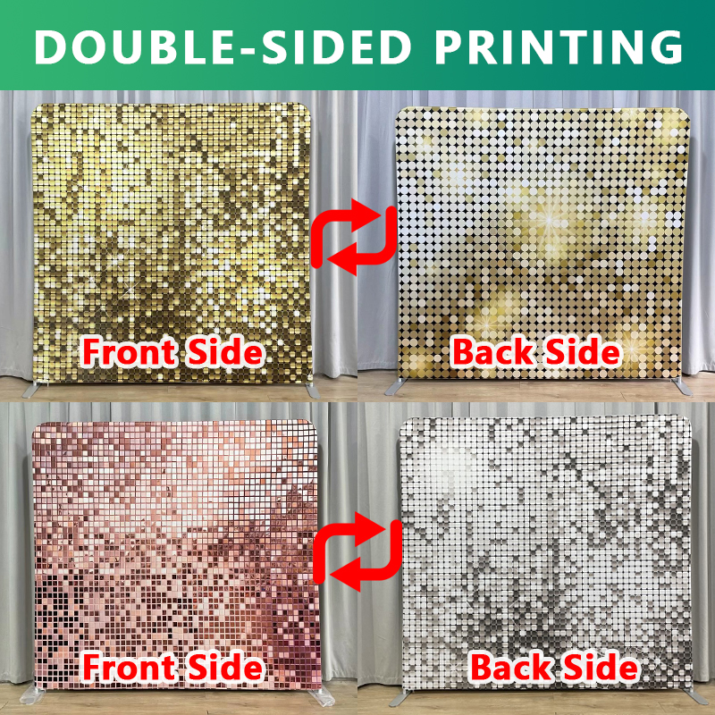 8x8ft Gold Glitter Photo Fabri – Sequin Fabric Panel recenzja i cena