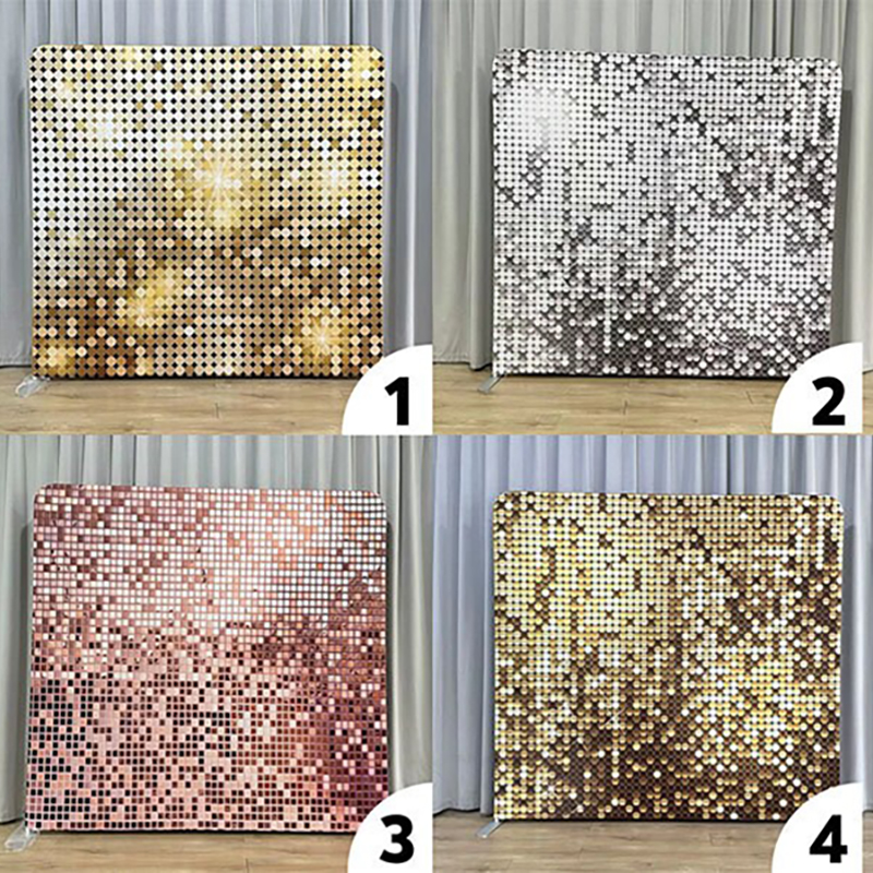8x8ft Gold Glitter Photo Fabri – Sequin Fabric Panel recenzja i cena