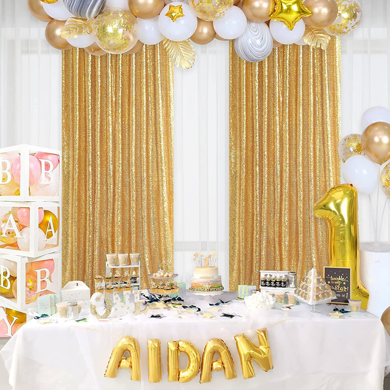 Gold/Silvery Sequin Backdrop C – Sequin Fabric Panel recenzja i cena