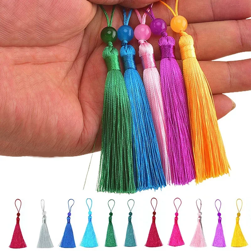 10/5Pcs Polyester Silk Tassel  – Beaded Trim Fringe recenzja i cena