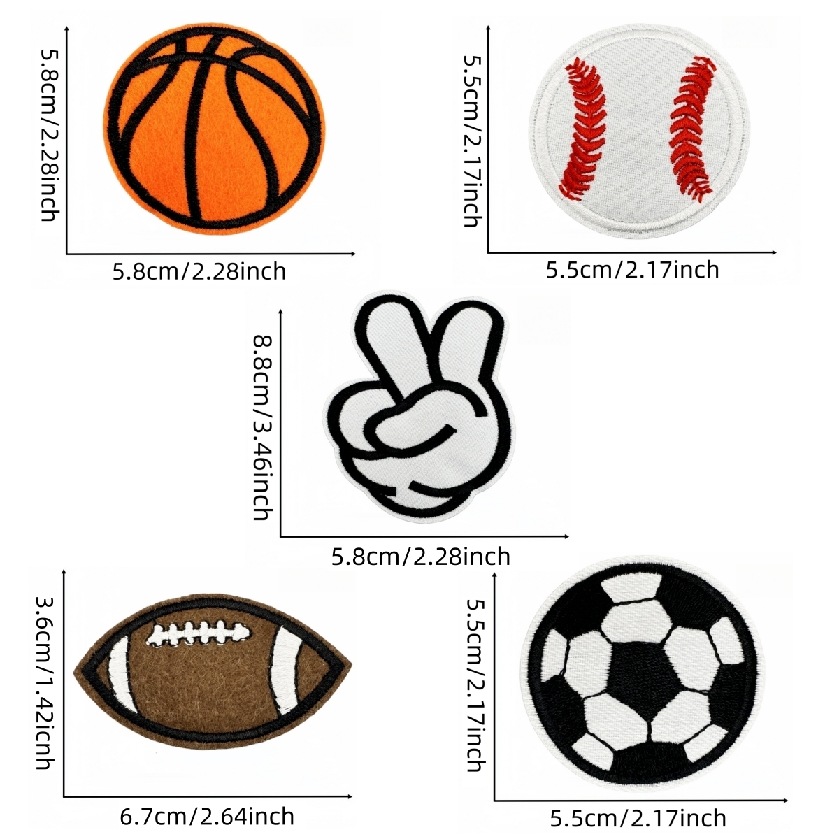 5Pcs/Lot Sports Ball Patches I – Applique Patch Flower recenzja i cena