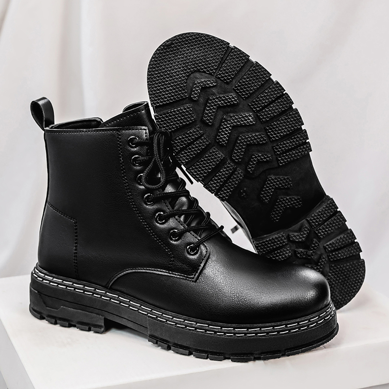 Men's 4-Season Black Patent Le – Guipure Lace Panel recenzja i cena