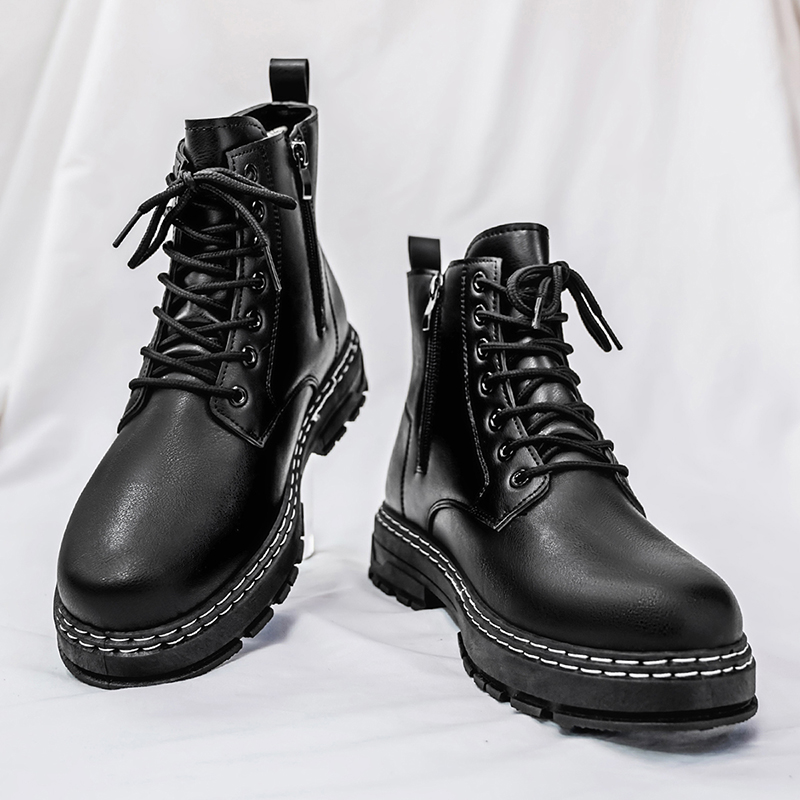 Men's 4-Season Black Patent Le – Guipure Lace Panel recenzja i cena
