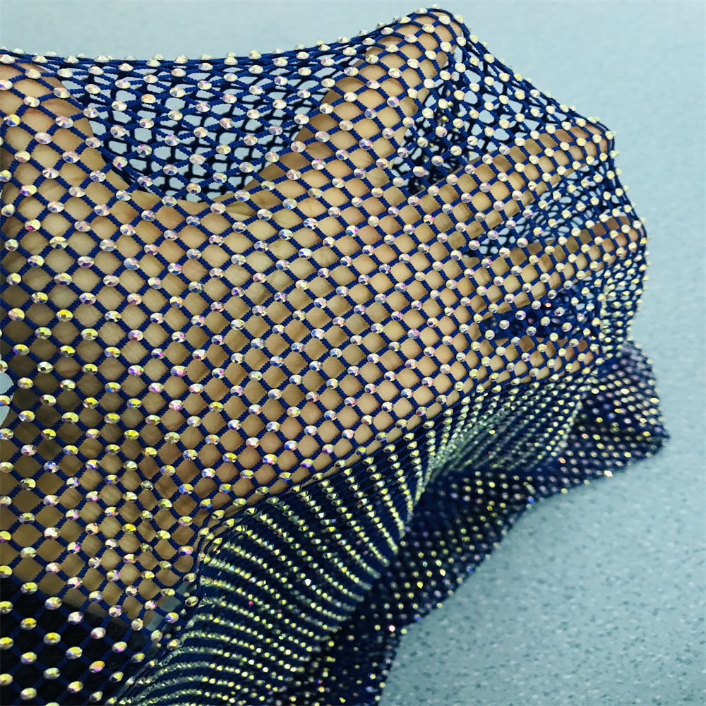 Chunky Glitter Blue Yellow Gla – Crystal Mesh Fabric recenzja i cena
