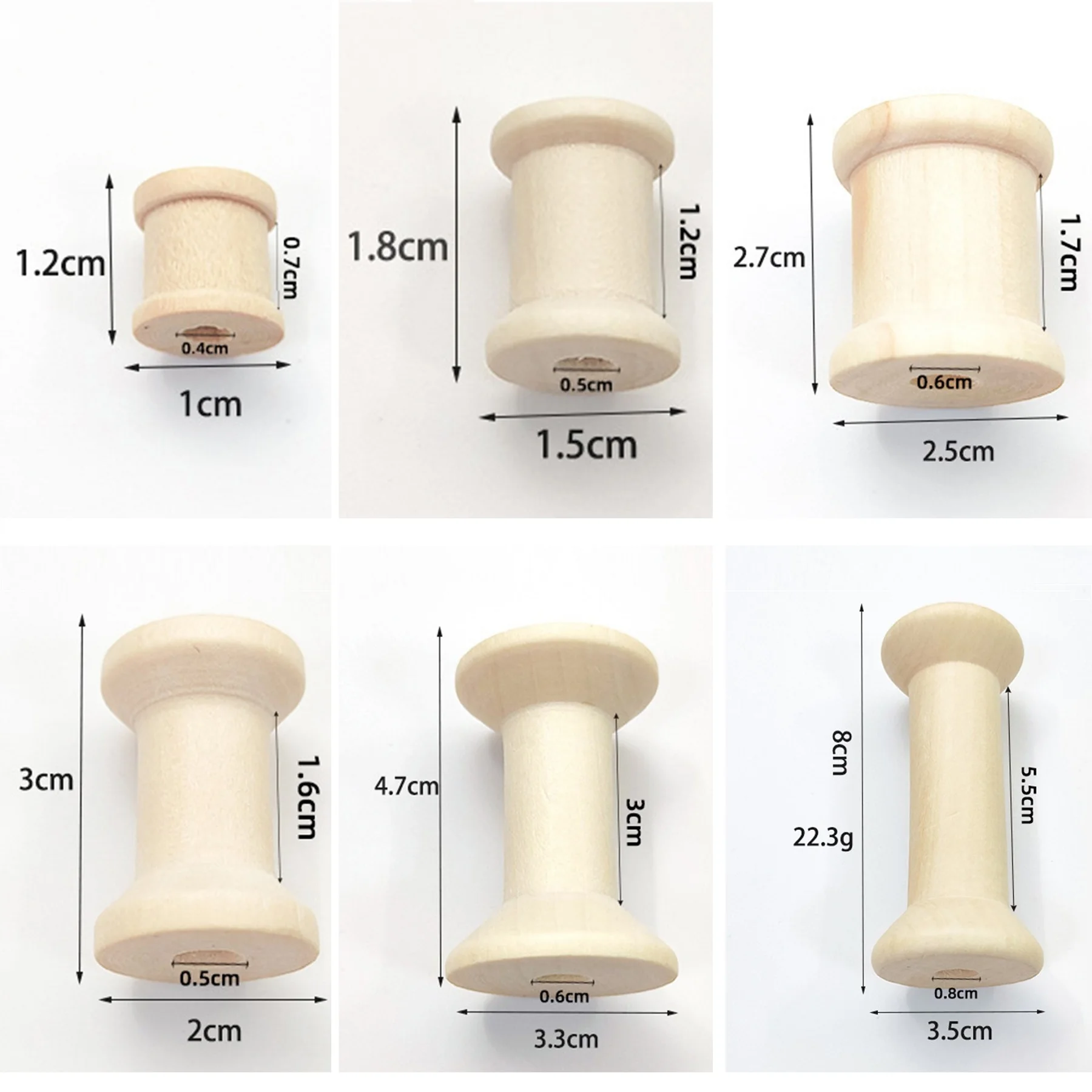 10/5Pcs Mini Wooden Bobbins Em – Organza Ribbon Spool recenzja i cena