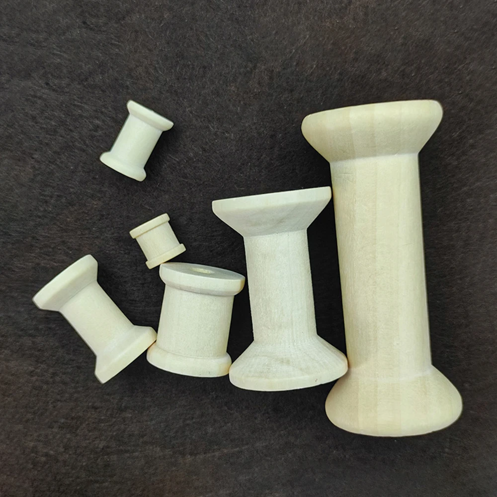 10/5Pcs Mini Wooden Bobbins Em – Organza Ribbon Spool recenzja i cena