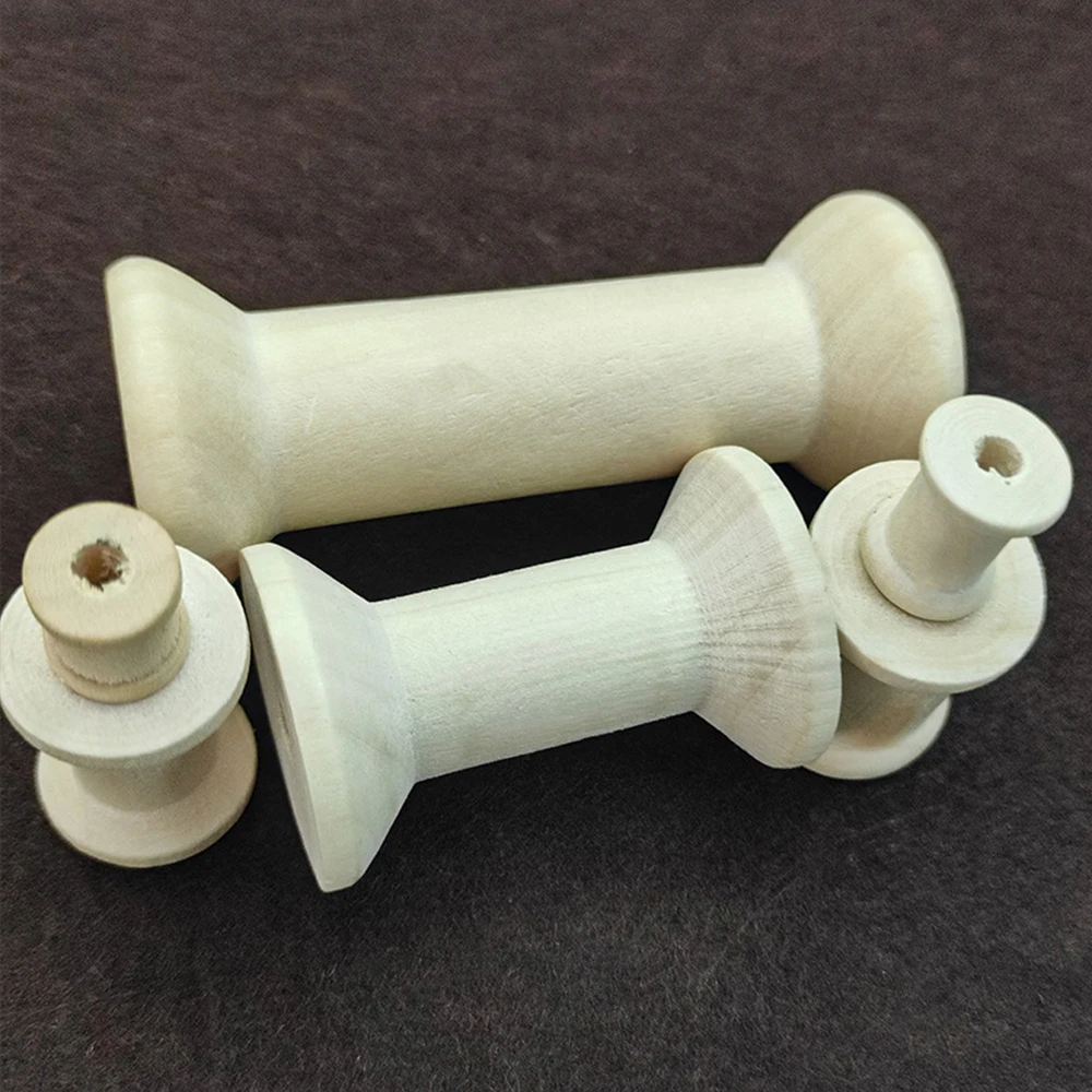 10/5Pcs Mini Wooden Bobbins Em – Organza Ribbon Spool recenzja i cena