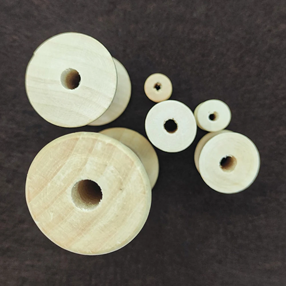 10/5Pcs Mini Wooden Bobbins Em – Organza Ribbon Spool recenzja i cena