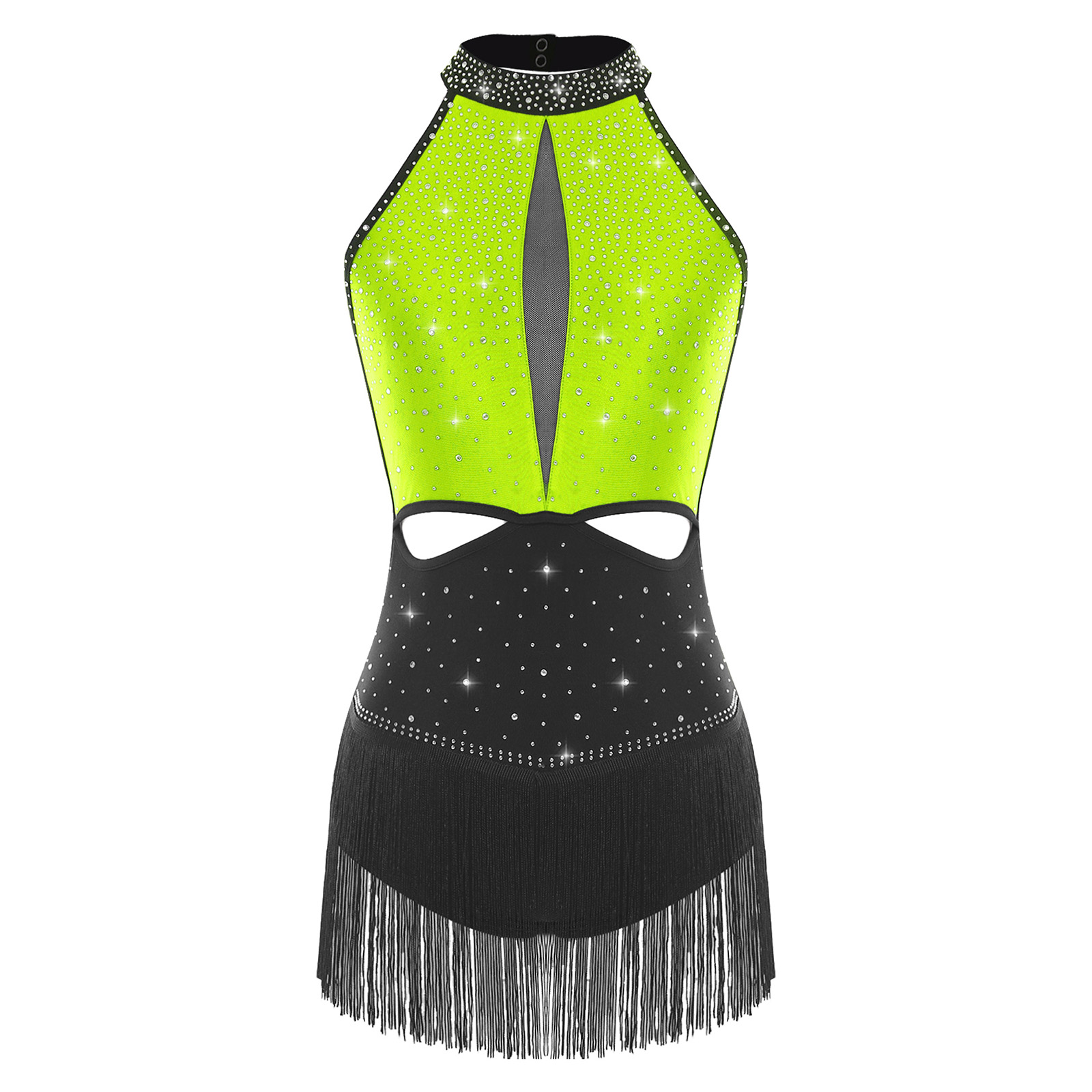 Women Dance Rhythmic Dresses S – Rhinestone Banding Trim recenzja i cena