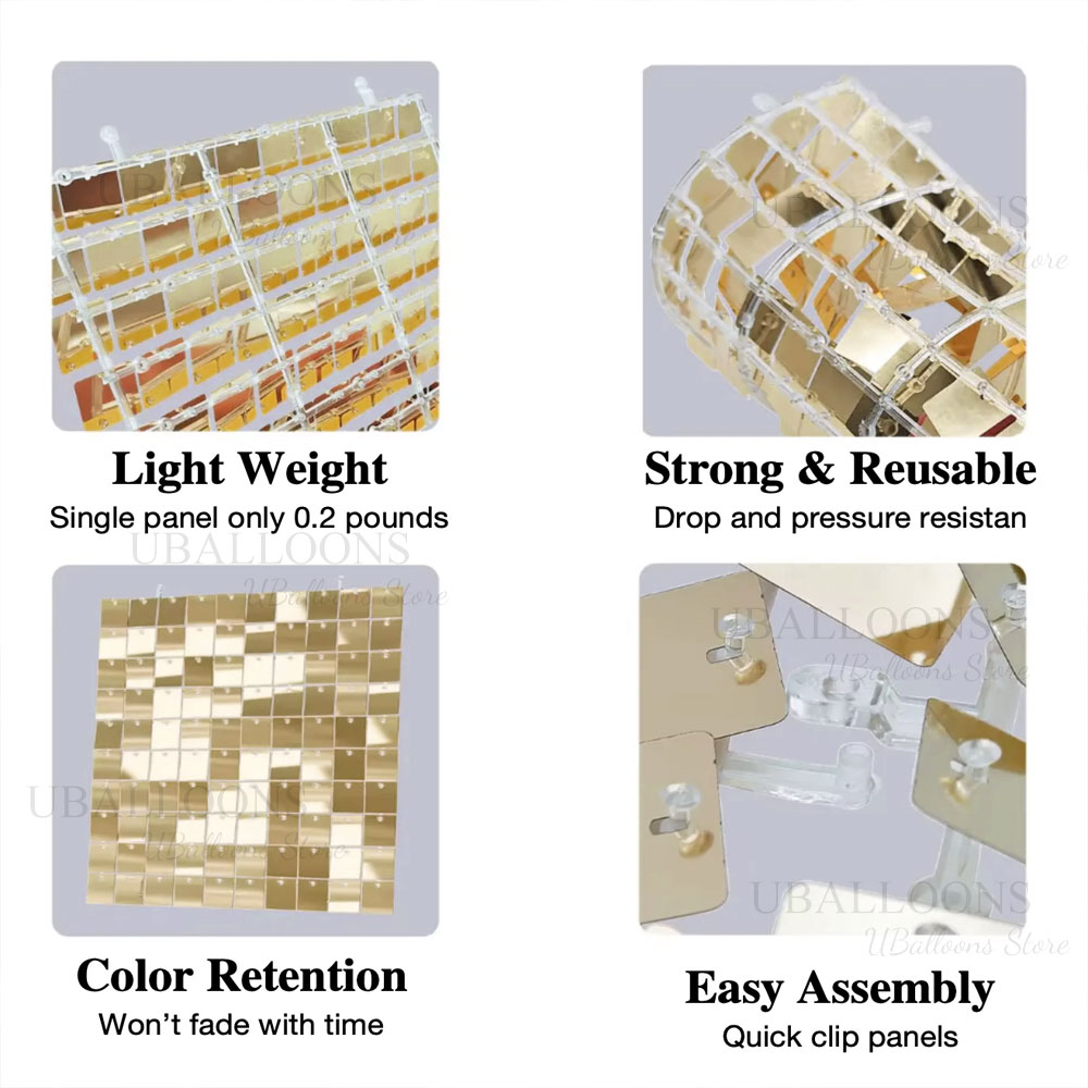 Matte Champagne Gold Backdrop  – Sequin Fabric Panel recenzja i cena