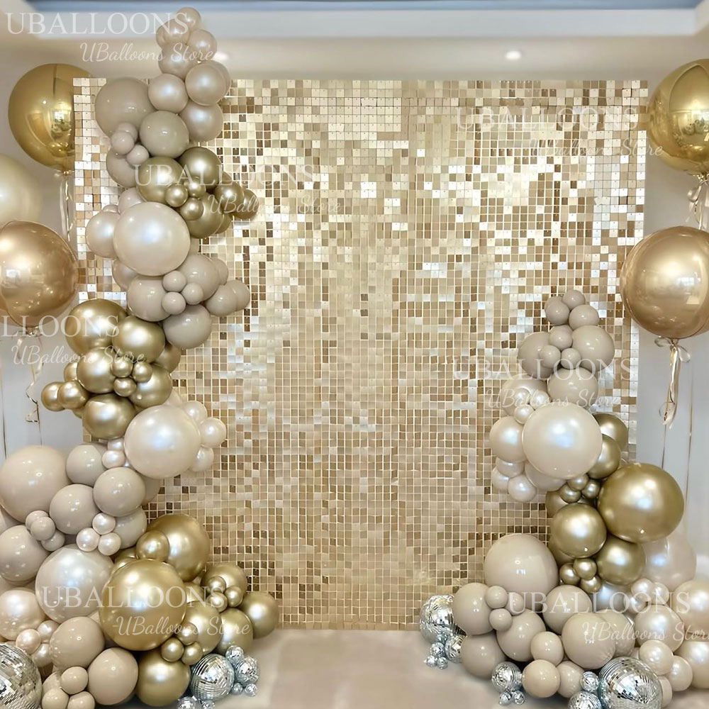 Matte Champagne Gold Backdrop  – Sequin Fabric Panel recenzja i cena