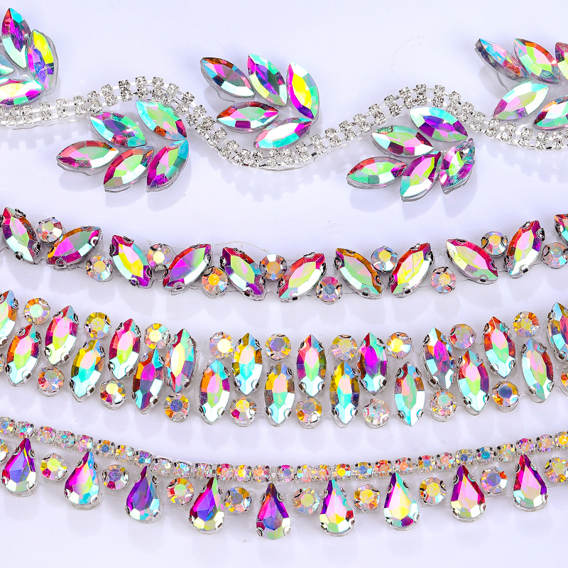 QIAO Rhinestone Trim Crystal A – Crystal Mesh Fabric recenzja i cena