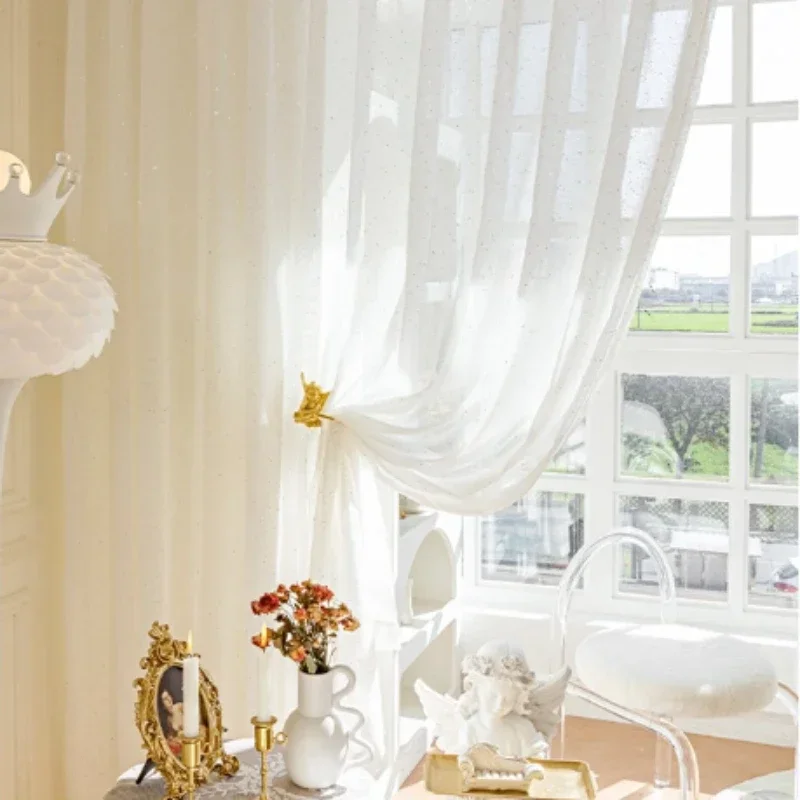 French Sheer Curtains for Livi – Sequin Fabric Panel recenzja i cena