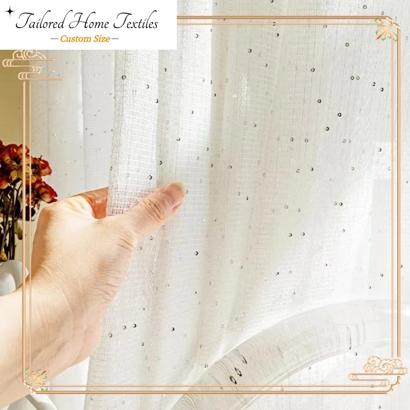 French Sheer Curtains for Livi – Sequin Fabric Panel recenzja i cena