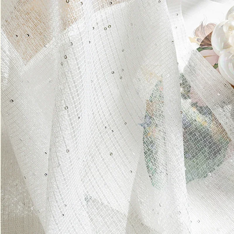 French Sheer Curtains for Livi – Sequin Fabric Panel recenzja i cena