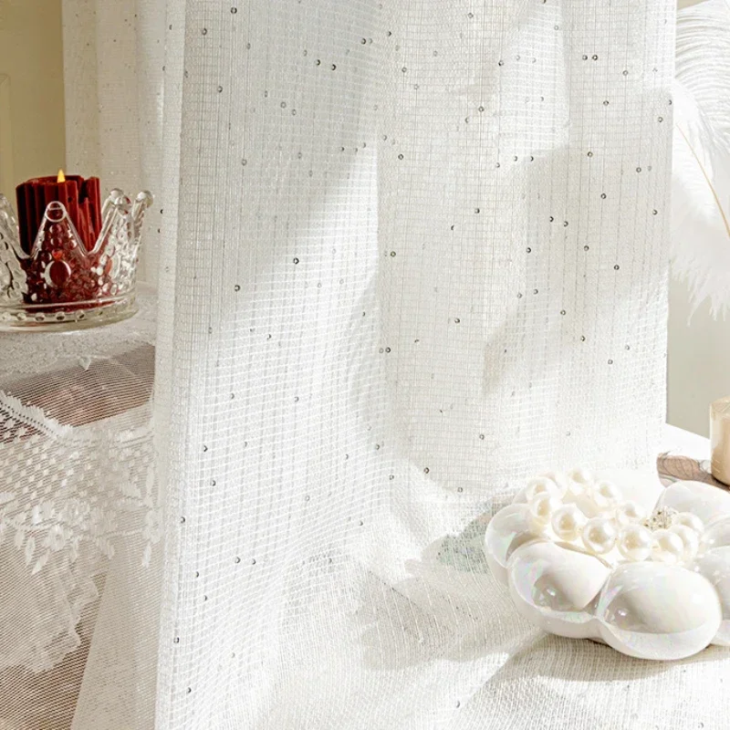 French Sheer Curtains for Livi – Sequin Fabric Panel recenzja i cena