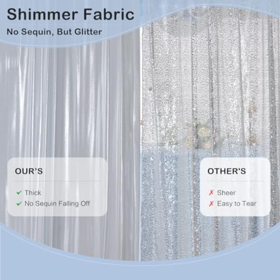 Parties and weddings: silver s – Sequin Fabric Panel recenzja i cena