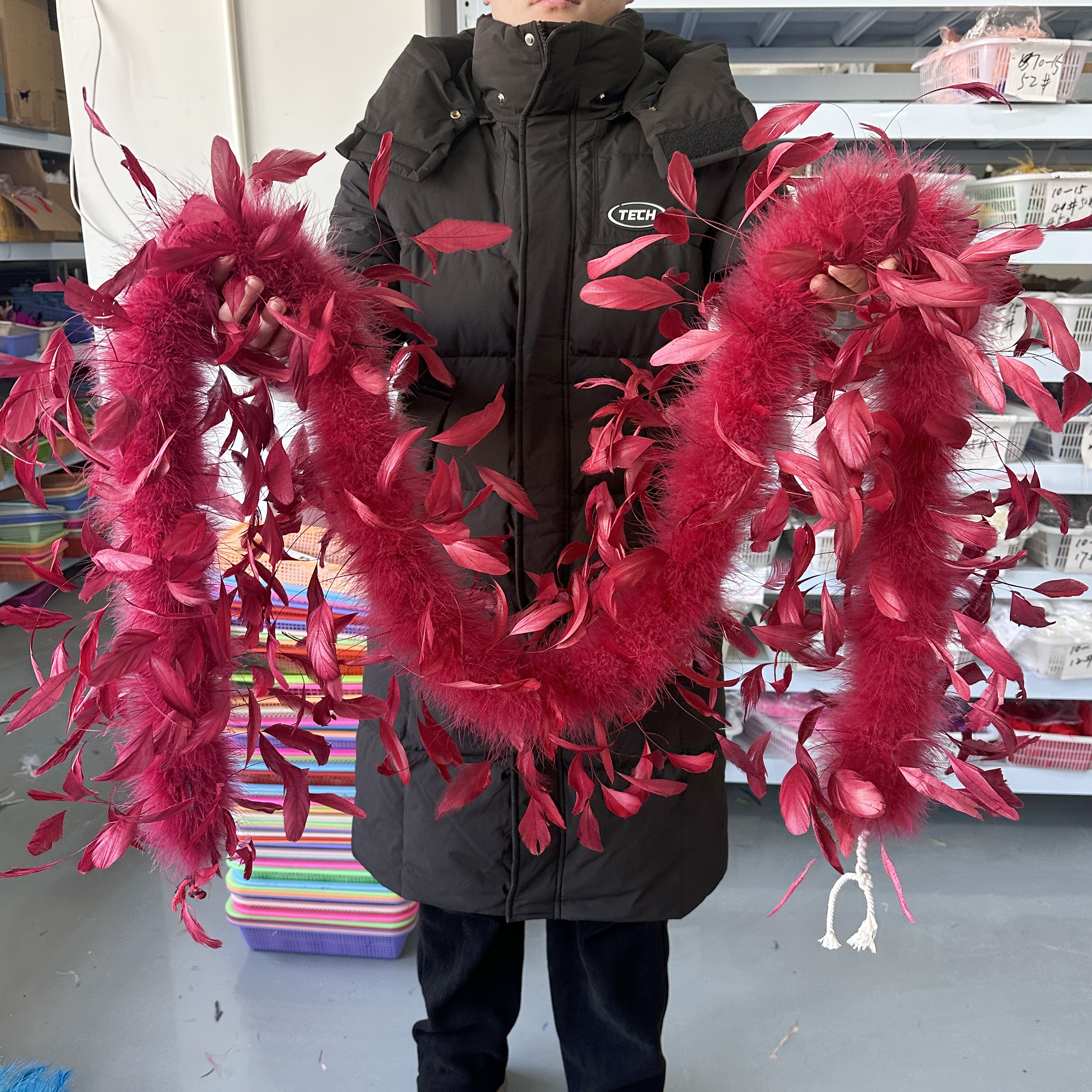2Meter Burgundy Turkey Marabou – Feather Trim Marabou recenzja i cena