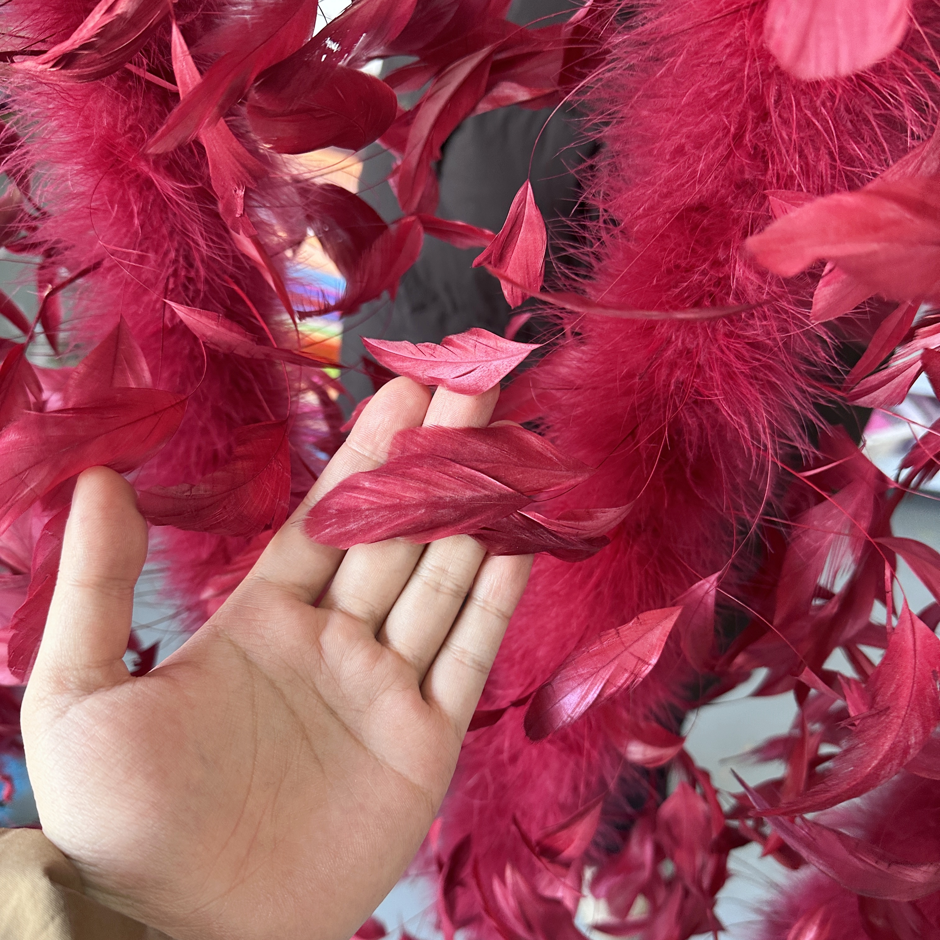 2Meter Burgundy Turkey Marabou – Feather Trim Marabou recenzja i cena