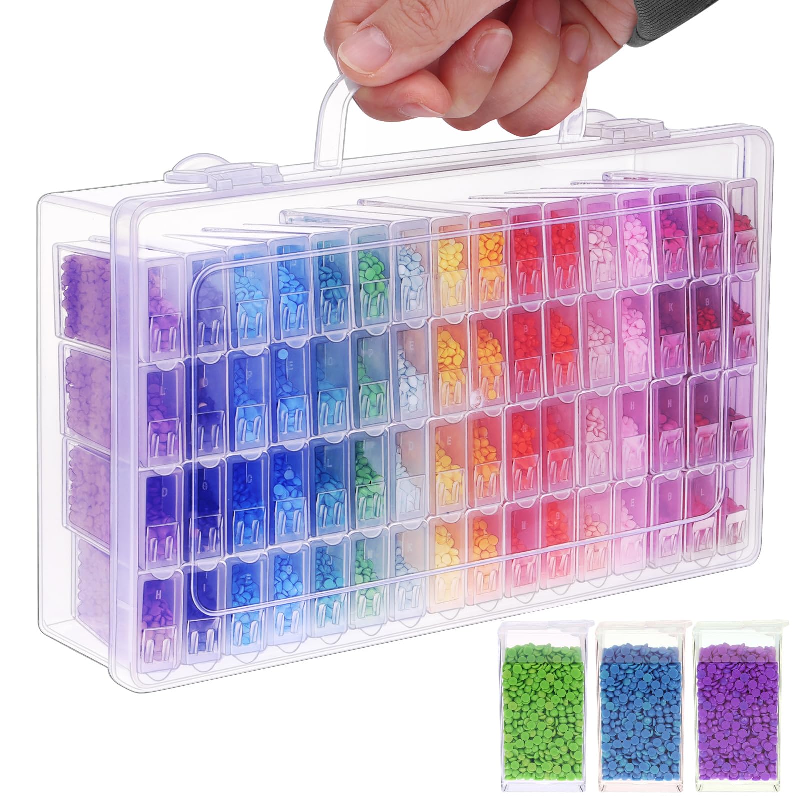 1/2/3/4Pack 64gird Diamond Pai – Craft Embellishment Storage recenzja i cena