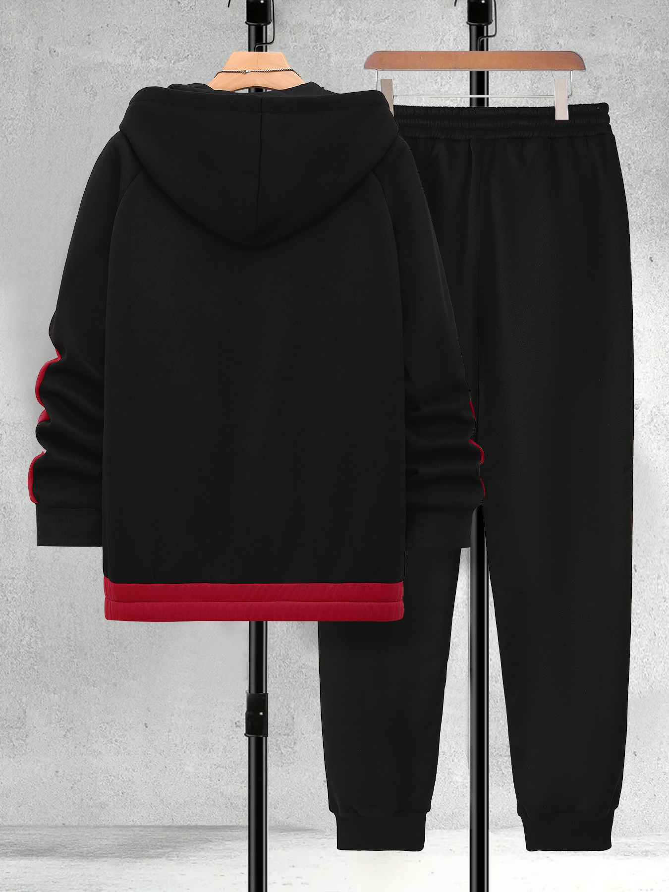 Men's Plus Size Black & Red Co – Embellish Knit recenzja i cena