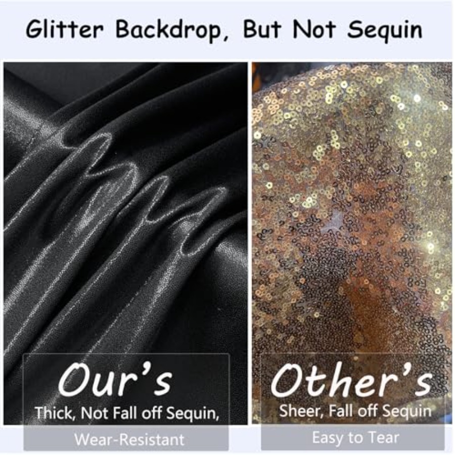 Party backdrop curtain: wrinkl – Sequin Fabric Panel recenzja i cena