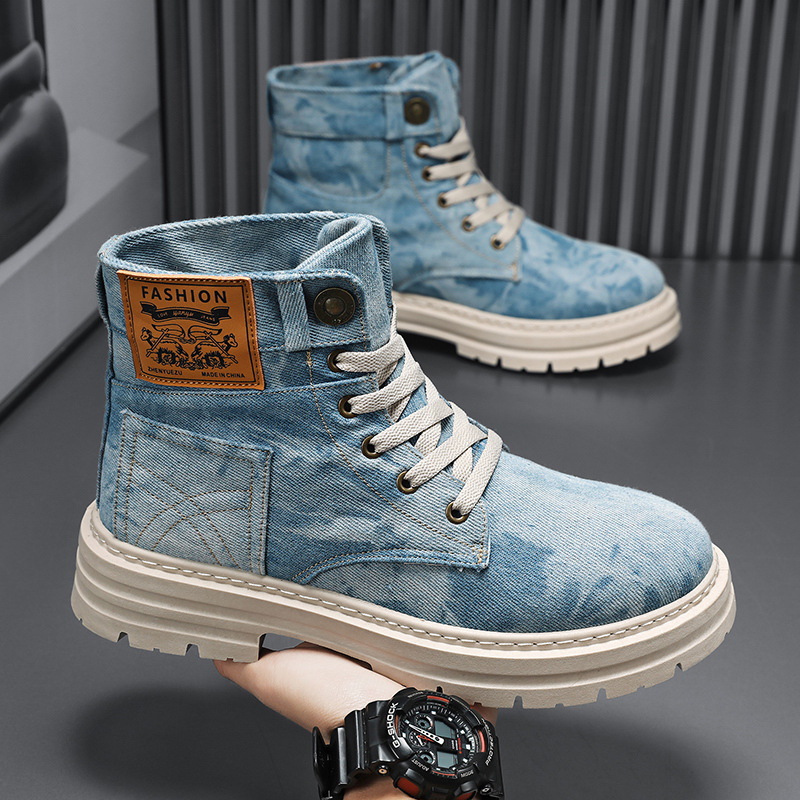 Spring High Top Mens Shoes 202 – Guipure Lace Panel recenzja i cena