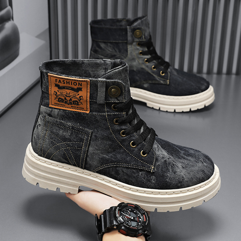 Spring High Top Mens Shoes 202 – Guipure Lace Panel recenzja i cena