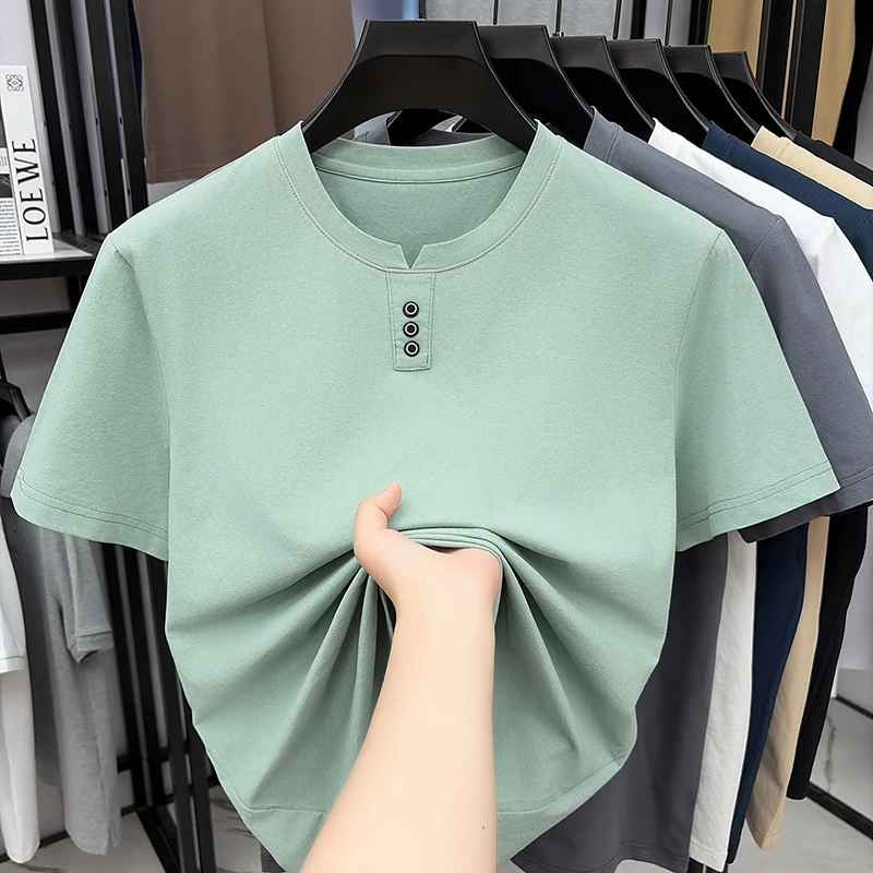 Mens Casual Henley Neck T Shir – Embellish Knit recenzja i cena