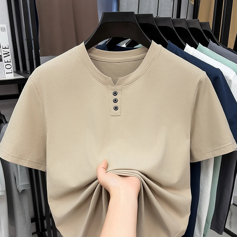 Mens Casual Henley Neck T Shir – Embellish Knit recenzja i cena