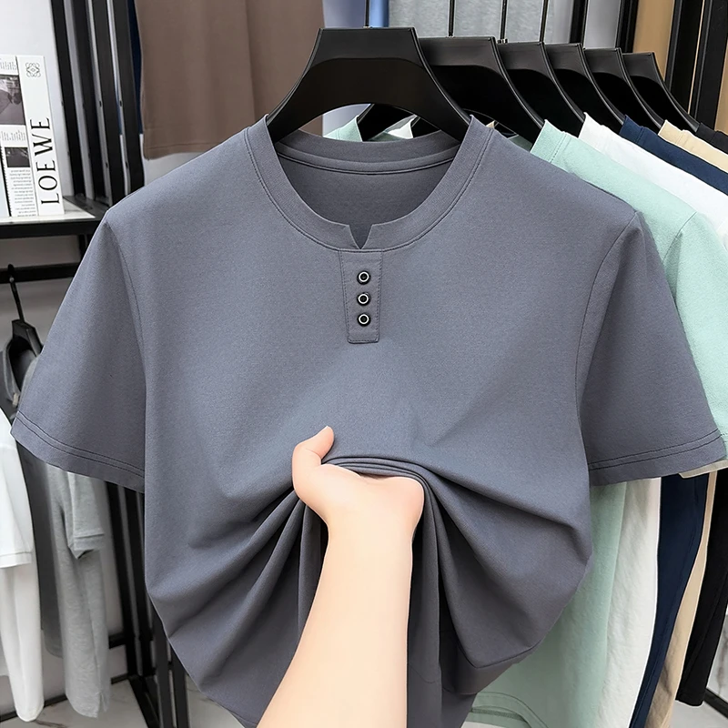 Mens Casual Henley Neck T Shir – Embellish Knit recenzja i cena