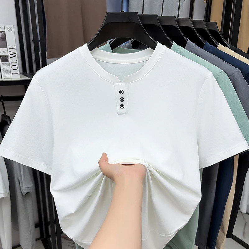 Mens Casual Henley Neck T Shir – Embellish Knit recenzja i cena