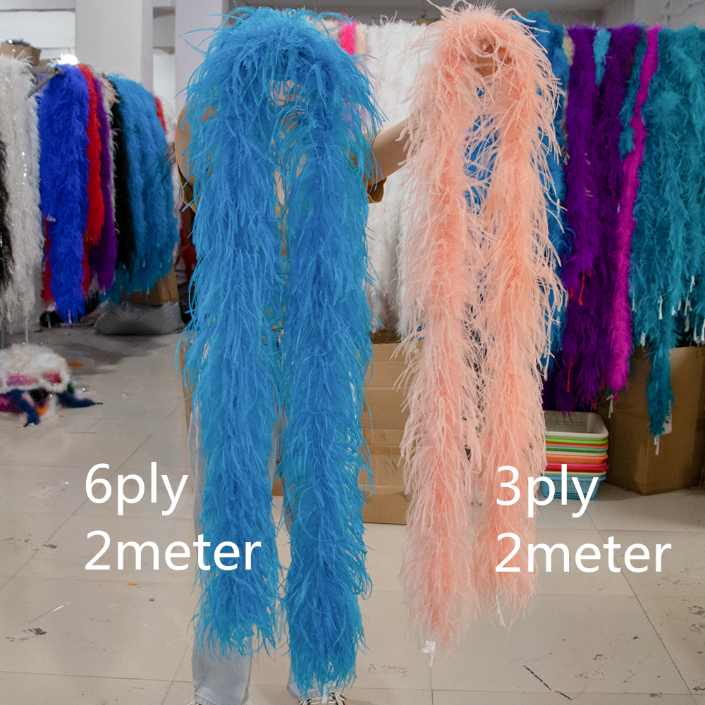 Natural Ostrich feather boa 1  – Feather Trim Marabou recenzja i cena