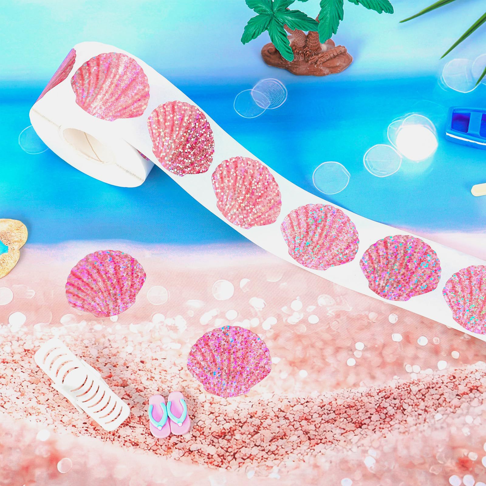 500 Pcs Summer Seashell Sticke – Glitter Vinyl Roll recenzja i cena