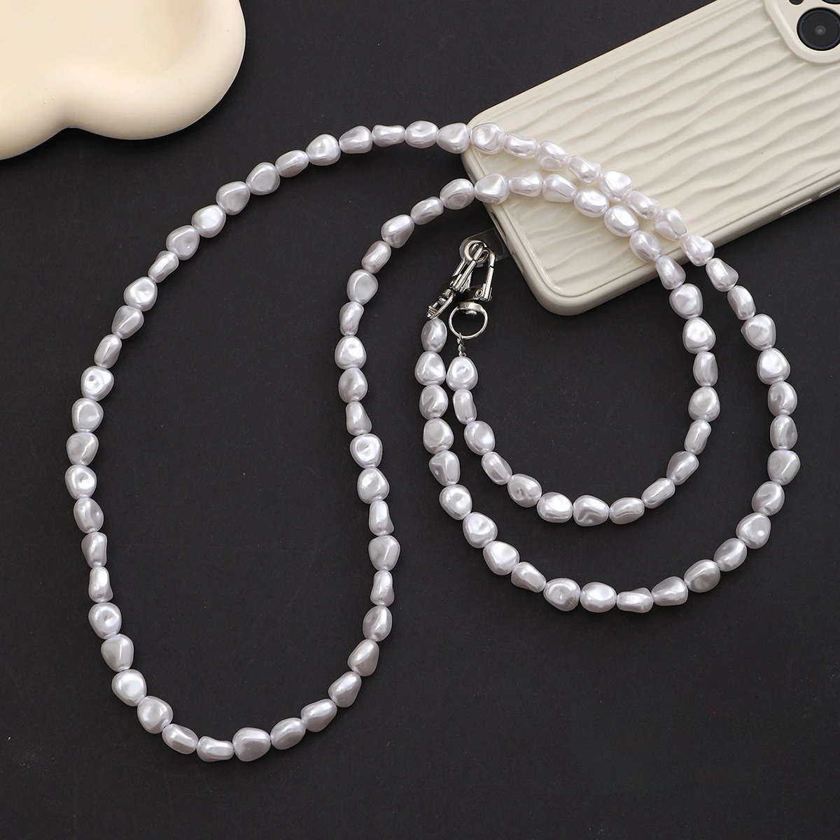 Mobile Phone Lanyard Luxury Pe – Pearl Trim Chain recenzja i cena